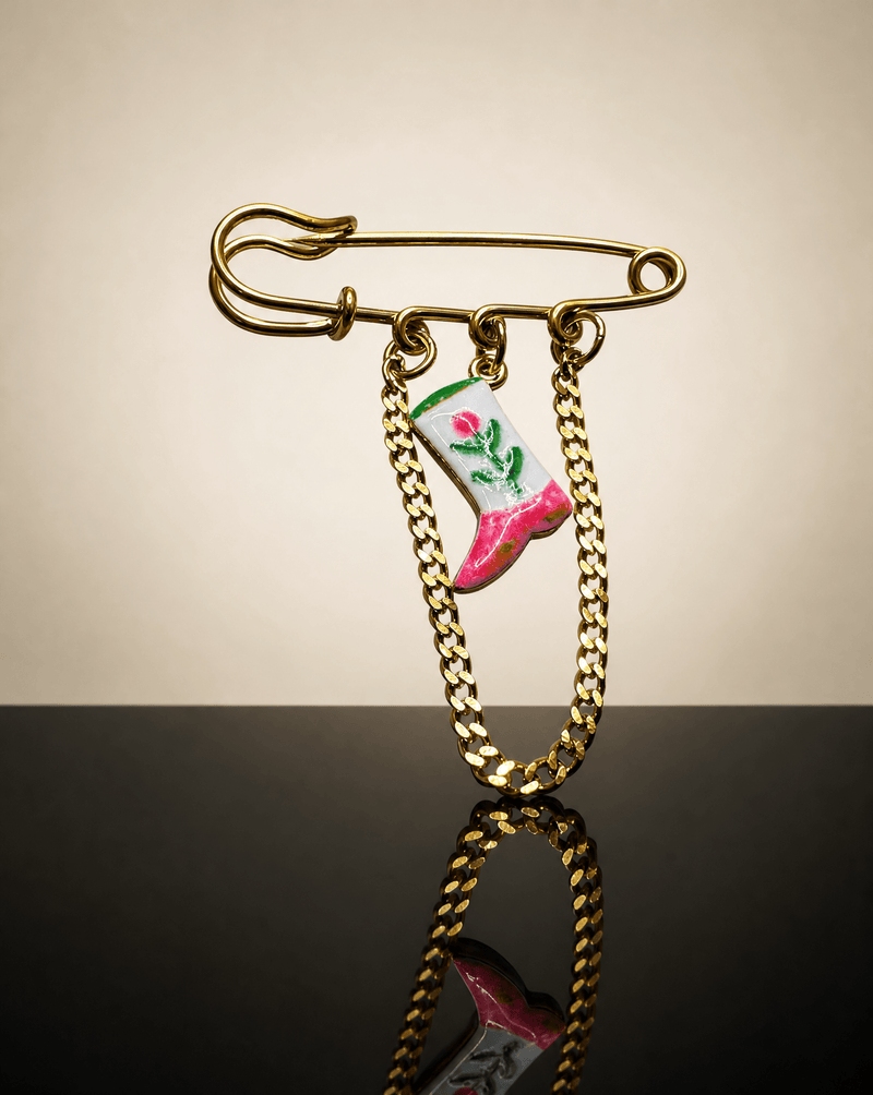 Floral cowboy boot pin brooch – Phoebe's
