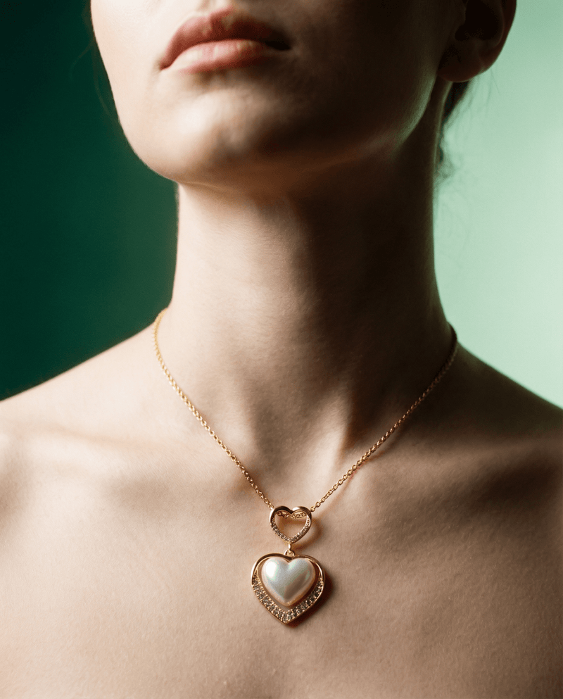 Heart and pearl minimalist jewelry set – Phoebe's