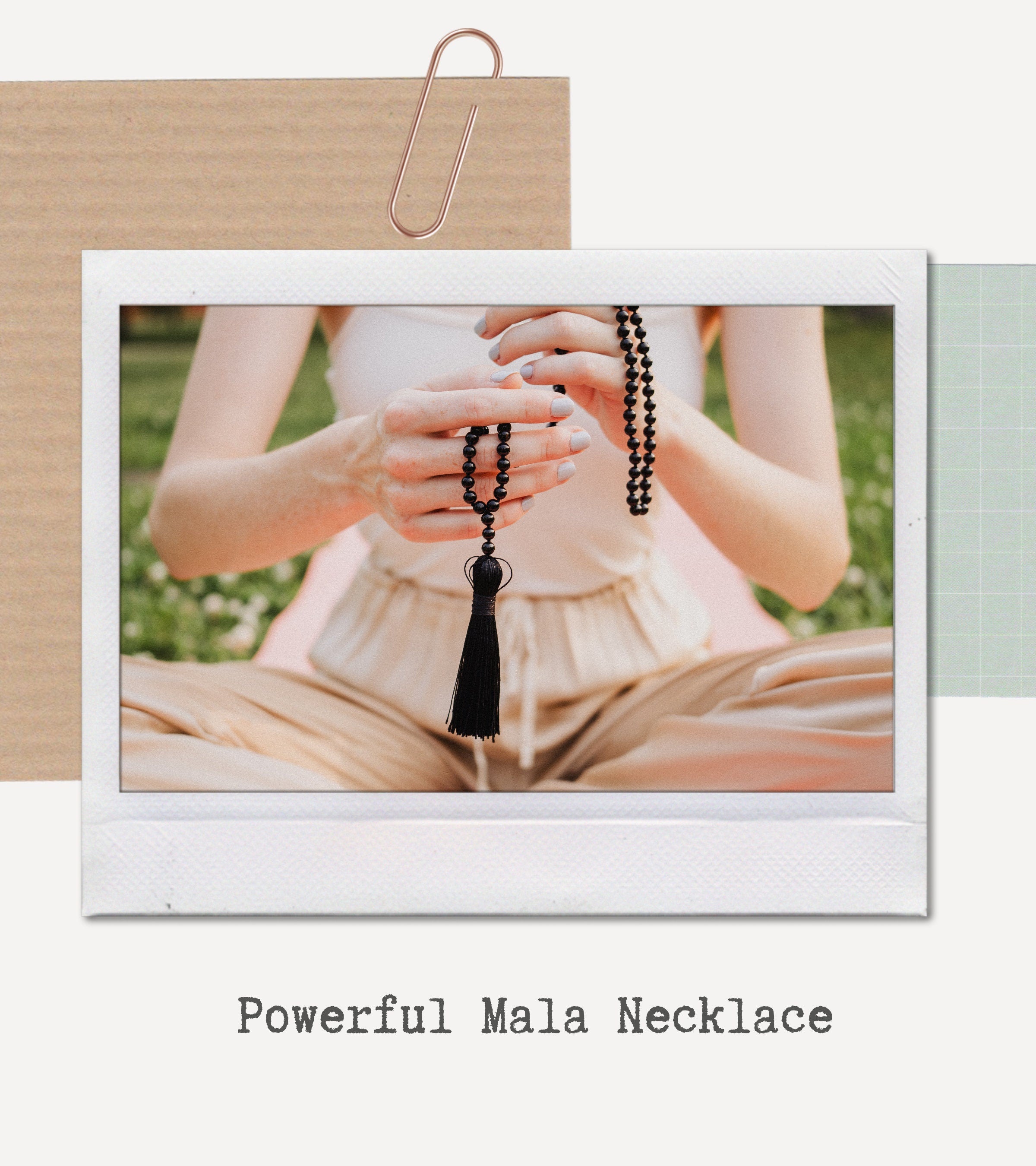 Mala Necklace, Tourmaline 108 Bead, Healing Crystal Necklace, Customizable Beaded Jewelry, Meditation Necklace