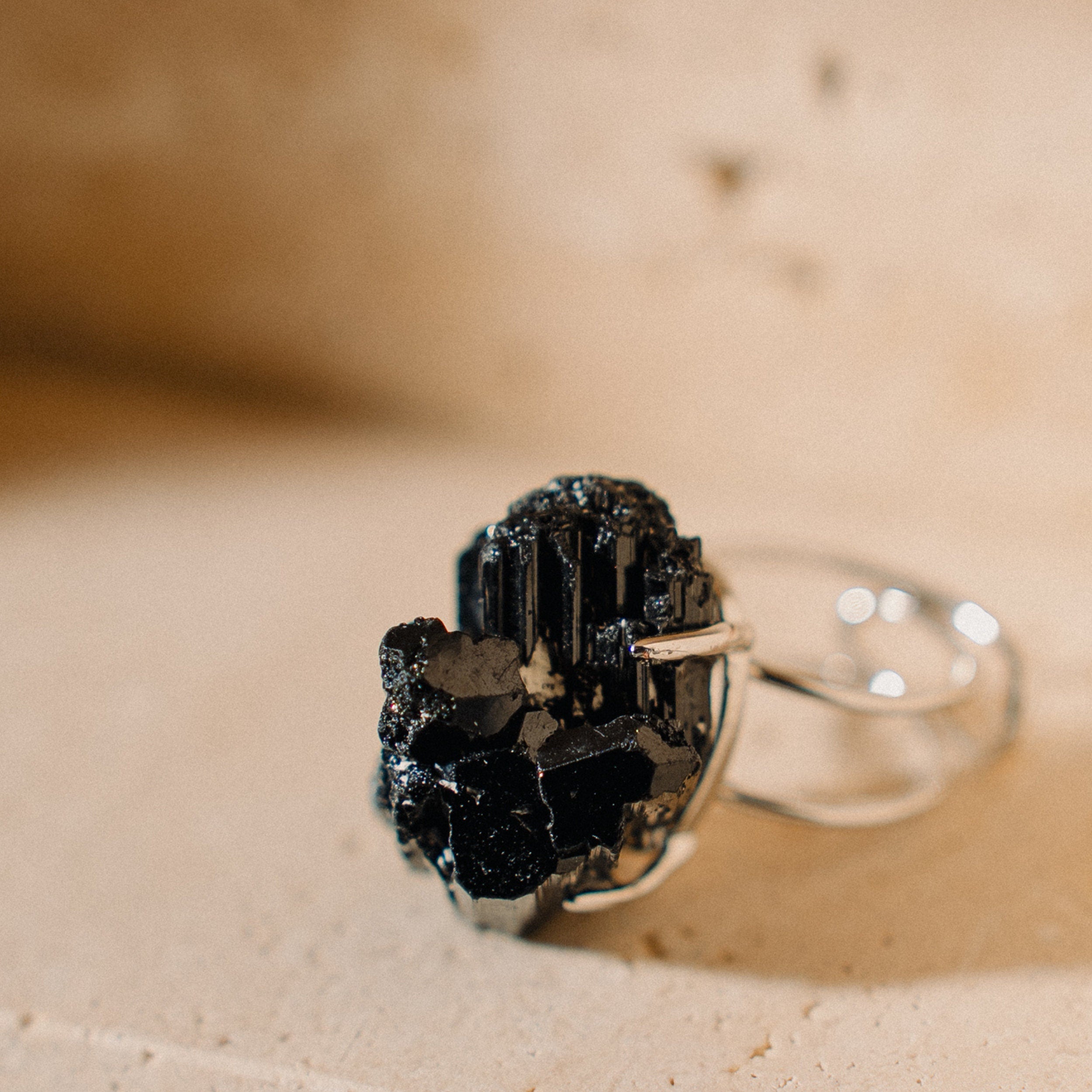 Protection Ring, Black Tourmaline Ring, Unique Gift