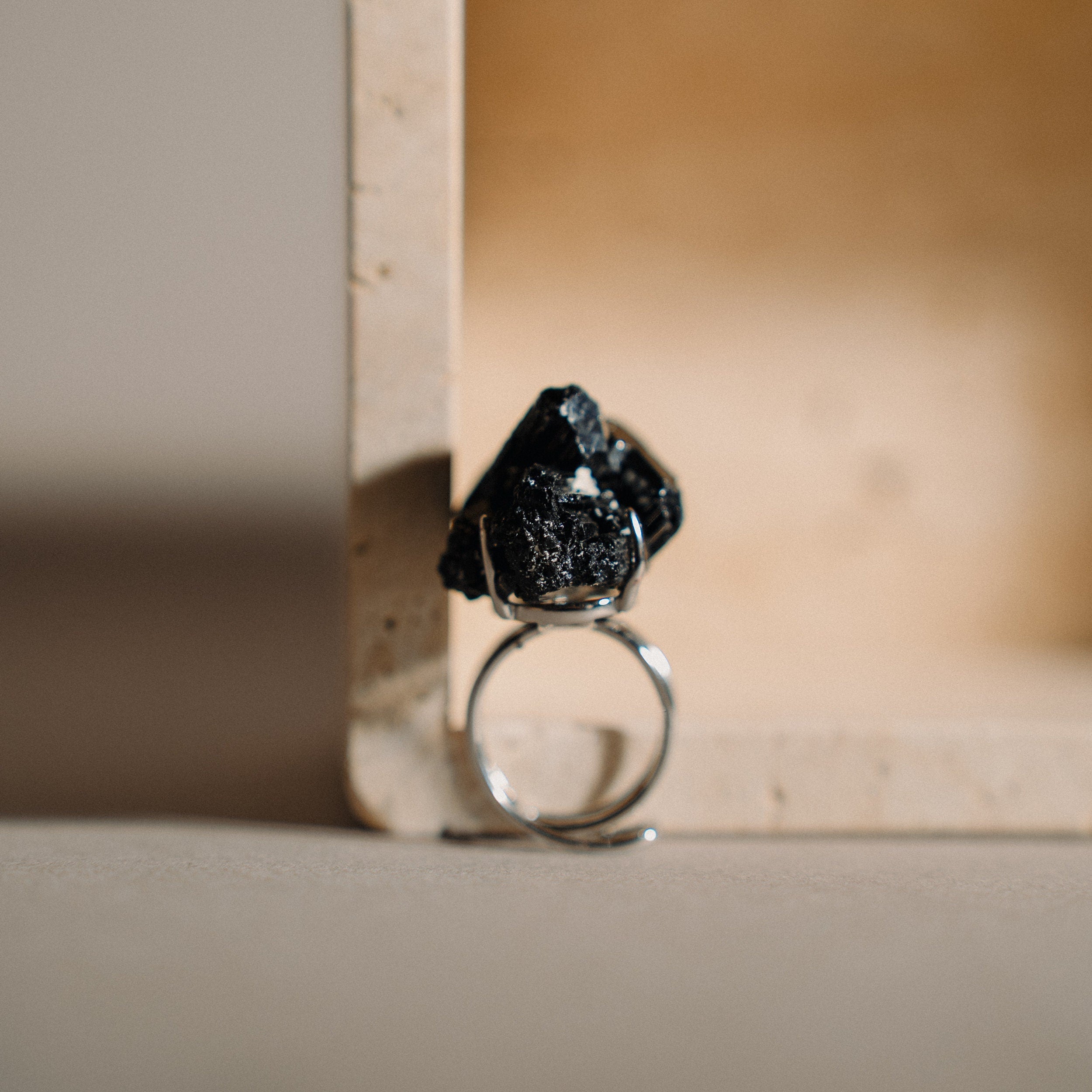 Protection Ring, Black Tourmaline Ring, Unique Gift