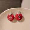 Red Coral Earrings, 925 Silver Earrings, Gift for Girlfriend