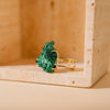 Raw Malachite Ring, Green Ring, Gemstone Jewelry