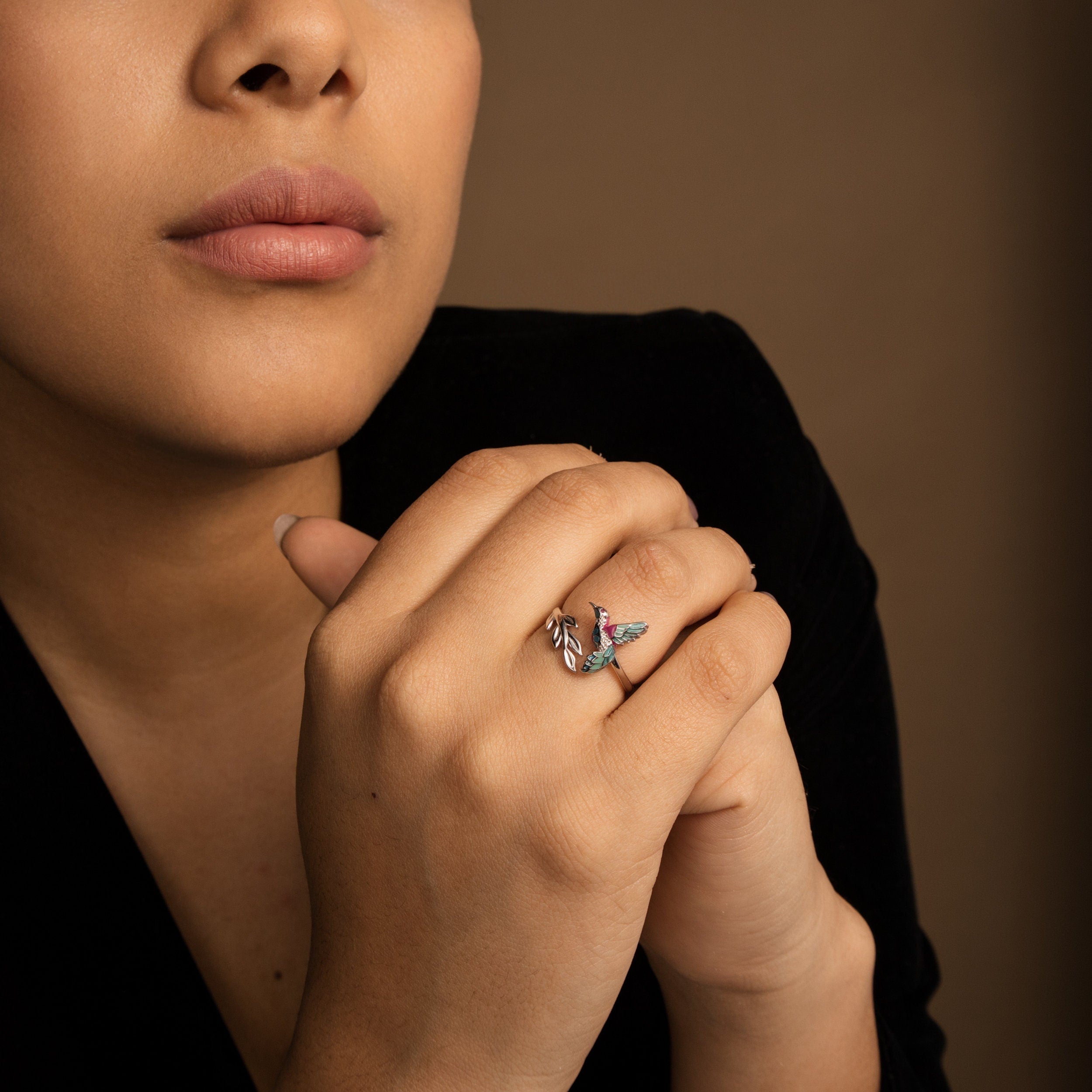 Hummingbird Ring, Silver 925 Jewelry, Best Gift for Her