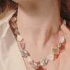 Freshwater Pearls Necklace, Silver Keshi Pearls, Handmade Jewelry