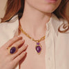 Amethyst Necklace, Birthstone, Gemstone Set Jewelry