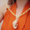 Marine Necklace, Shell Necklace, Summer Necklace, Beach Charm, Gold Chain, Gift for Her