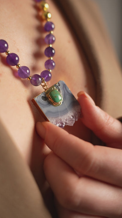 Amethyst and Agate Necklace – Elegance, Energy and Sophistication