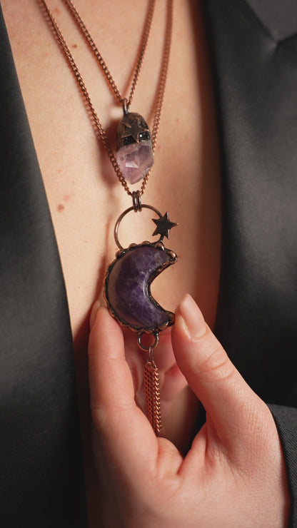 Maximalist Amethyst Mystical Necklace