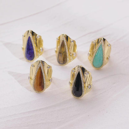 Figure Gemstone Ring