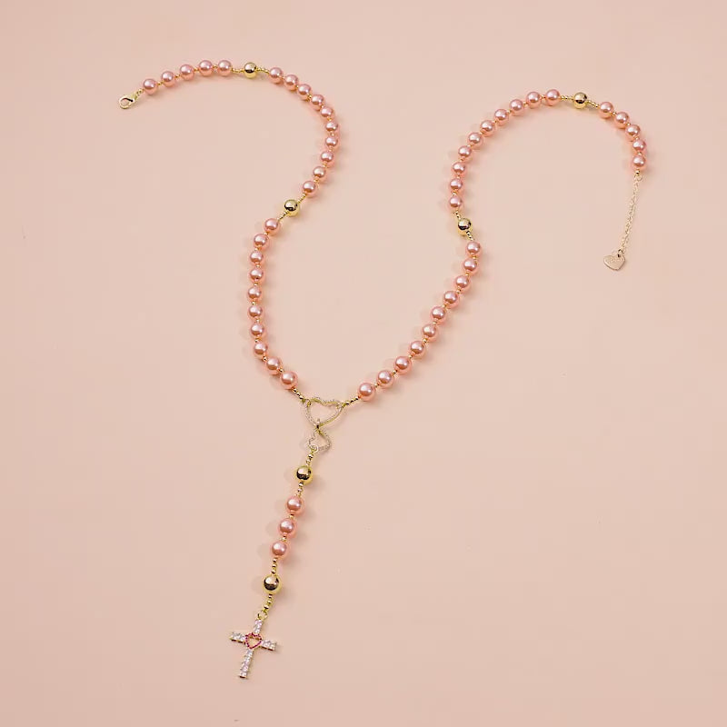 Personalized Rosary, Cross Pendant, Catholic Gift