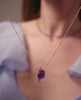 Raw Amethyst Necklace, Layered Necklace, Birthday Gift for Her