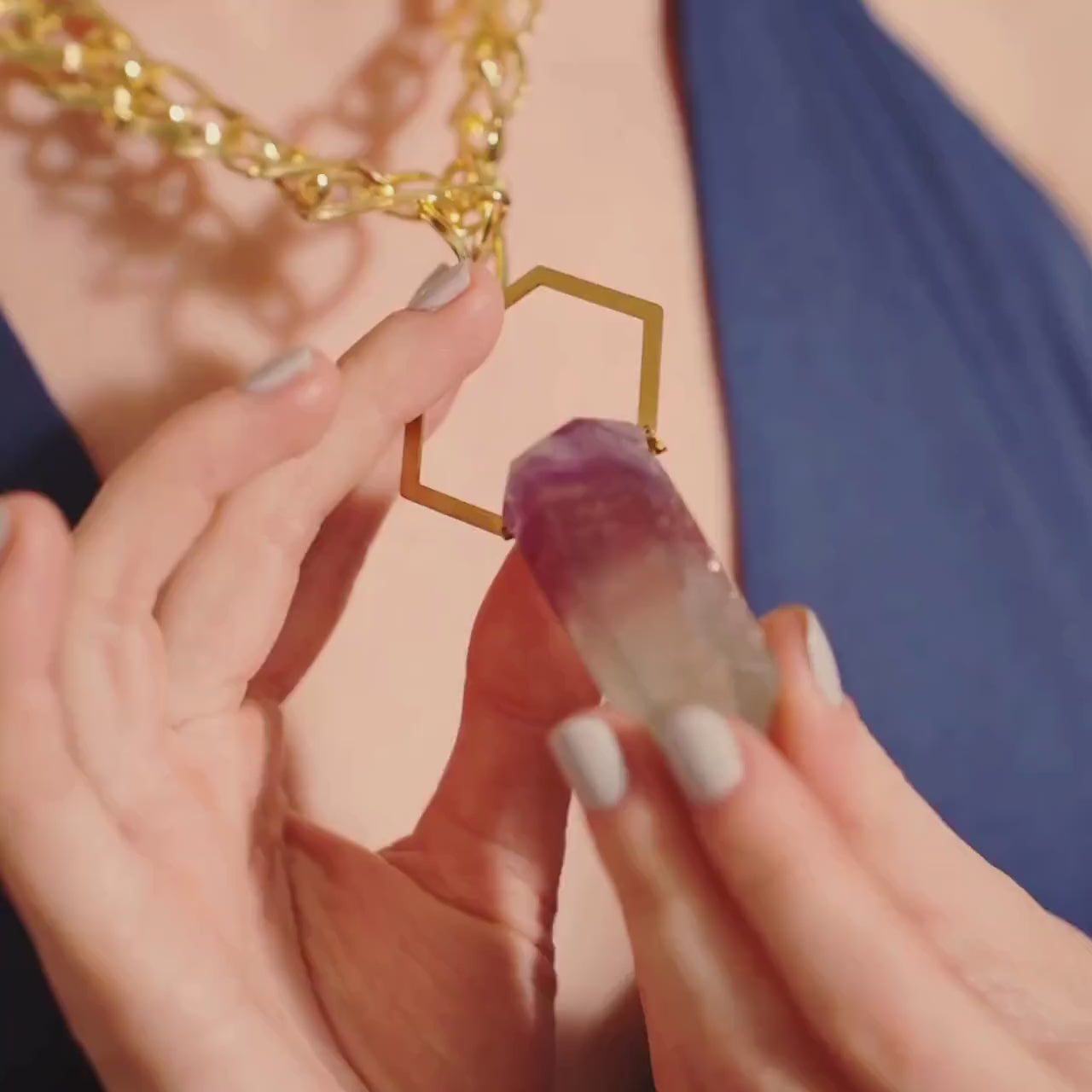 Gold Necklace, Crystal Necklace, Best Gift