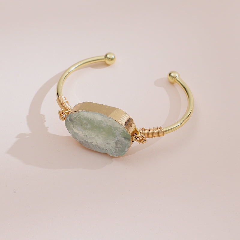 Aquamarine Bracelet, Women Bangle, Gemstone Gift