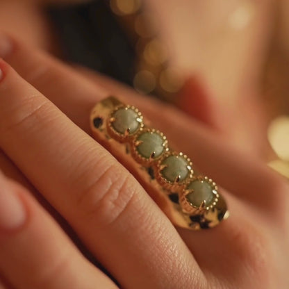 Statement Ring with Natural Stones